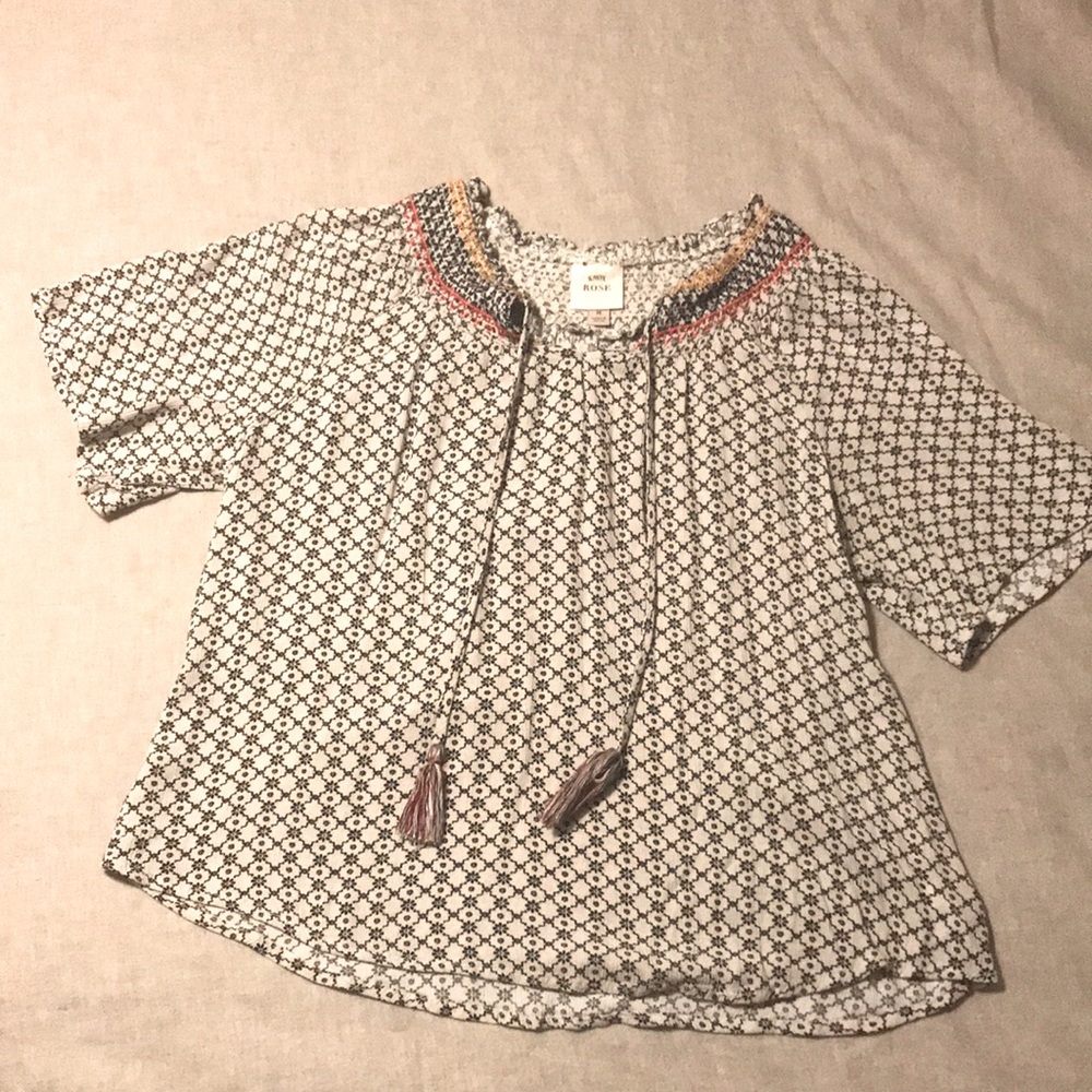 Knox rose. Medium. Boho top